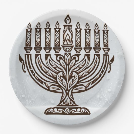 Hannukah Celebration Papieren Bordje (Voorkant)