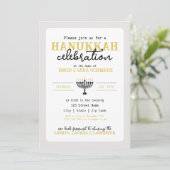 HANNUKAH Celebration Party Menorah Kaart (Staand voorkant)