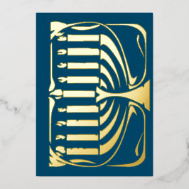 Hannukah folie feestdagenkaart