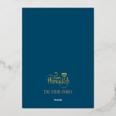 Hannukah folie feestdagenkaart (Achterkant)