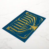 Hannukah folie feestdagenkaart (Gedraaid)