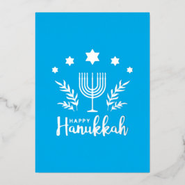 Hannukah folie feestdagenkaart