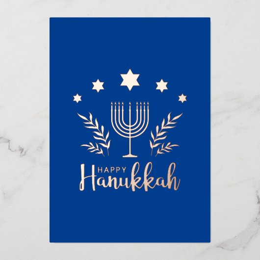 Hannukah Folie Feestdagenkaart (Voorkant)