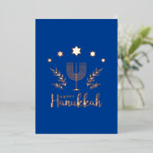 Hannukah Folie Feestdagenkaart (Staand Voorkant)
