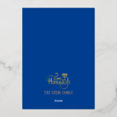 Hannukah Folie Feestdagenkaart (Achterkant)