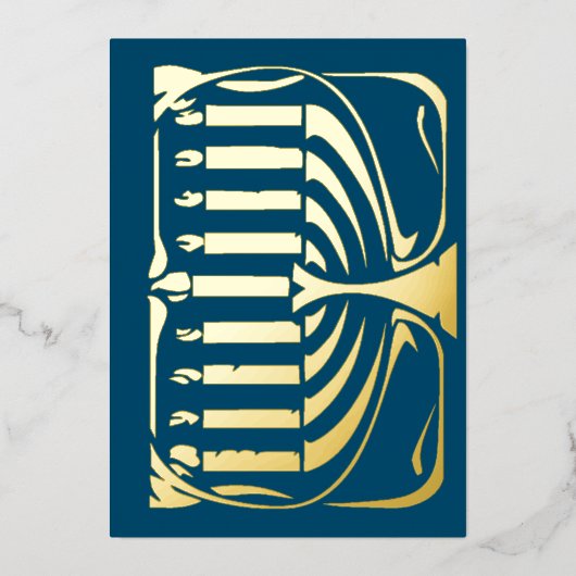 Hannukah folie folie feestdagenkaart (Voorkant)