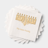 Hannukah Folie gestempeld servetten (Insitu (Gestapeld))