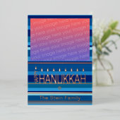 Hannukah-fotokaart Folie Feestdagenkaart (Staand Voorkant)