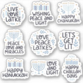 Hannukah gezegden stickers (Voorkant)