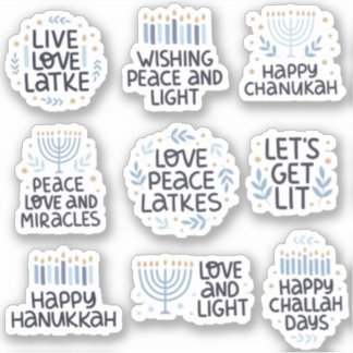 Hannukah gezegden stickers