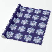 Hannukah Menorah en Star Cadeaupapier (Uitgerold)