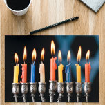 Hannukah Menorah Feestdagen Kaart<br><div class="desc">Aanpassen met je eigen tekst</div>