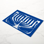 Hannukah menorah folie feestdagenkaart (Gedraaid)