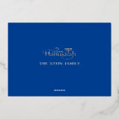 Hannukah menorah folie feestdagenkaart (Achterkant)