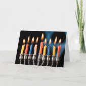 Hannukah Menorah Holiday Kaart (Voorkant)