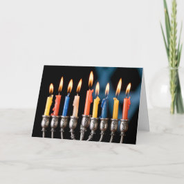 Hannukah Menorah Holiday Kaart