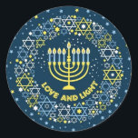 Hannukah Menorah Ronde Sticker<br><div class="desc">Celebrate Hanukkah</div>