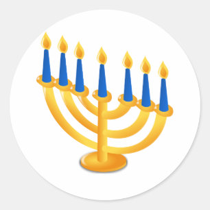 Hannukah Menorah Ronde Sticker