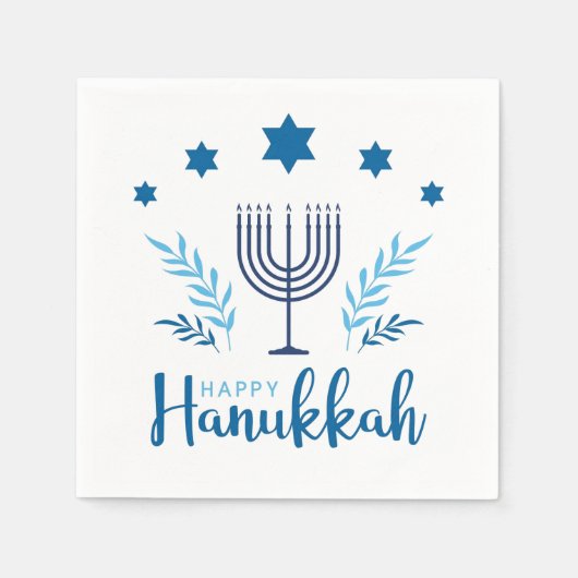 Hannukah menorah servet (Voorkant)