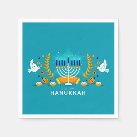 Hannukah menorah servet (Voorkant)
