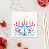 Hannukah menorah servet (Insitu)
