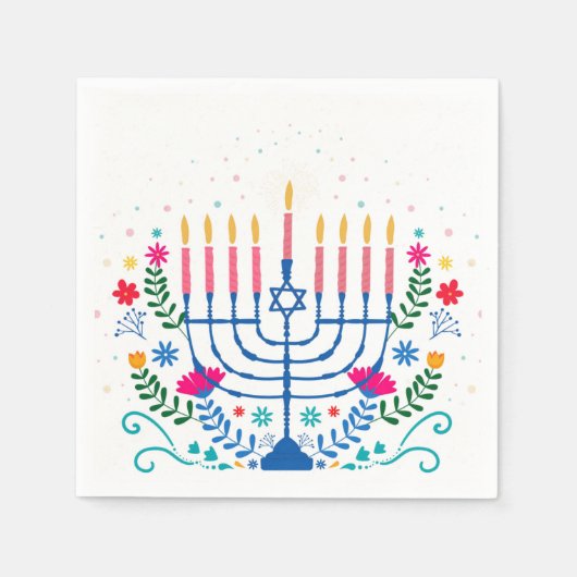 Hannukah menorah servet (Voorkant)