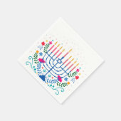 Hannukah menorah servet (Hoek)
