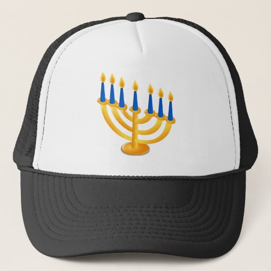 Hannukah Menorah Trucker Pet (Voorkant)
