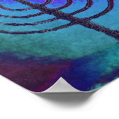 Hannukah menorah vakantie Judaica Poster (Hoek)