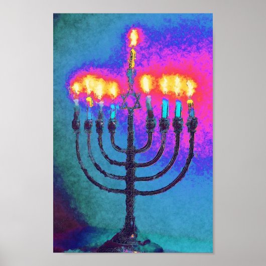 Hannukah menorah vakantie Judaica Poster (Voorkant)