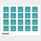 Hannukah Menorah Vierkante Sticker (Vel)