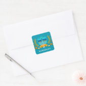 Hannukah Menorah Vierkante Sticker (Envelop)