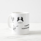 Hannukah mok - Zegen het, Steek het aan, Doe het (Voorkant links)