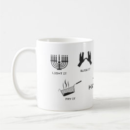 Hannukah mok - Zegen het, Steek het aan, Doe het