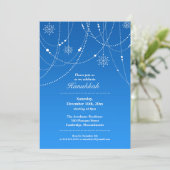 Hannukah Party Flat Invitation Kaart (Staand voorkant)