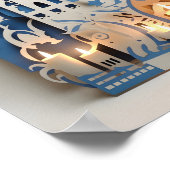 Hannukah Vakantie papier uitsparing Poster (Hoek)