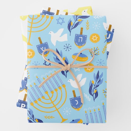 Hannukah Wrapping Paper Sheets (In situ)