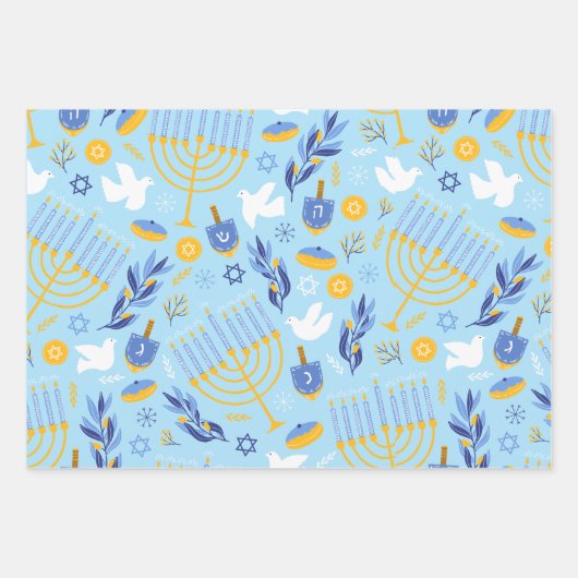 Hannukah Wrapping Paper Sheets (Voorkant)