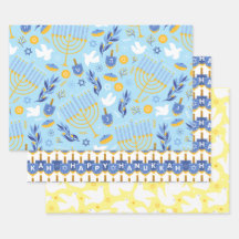 Hannukah Wrapping Paper Sheets