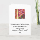 Hannukiah Feestdagen Kaart (Achterkant)