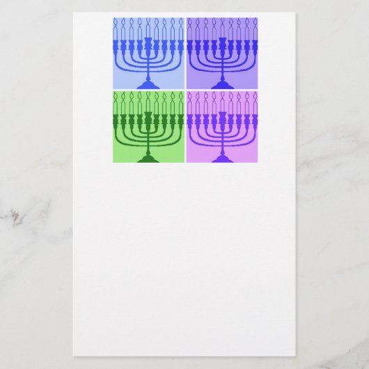 Hannukka Menorah Briefpapier (Voorkant)