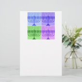 Hannukka Menorah Briefpapier (Staand voorkant)