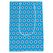 Hannukkah Blauwe en Witte Joodse Ster Medium Cadeauzakje (Achterkant)