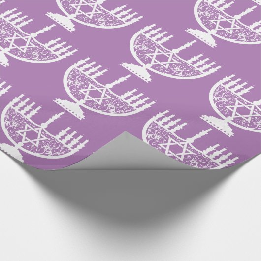 Hannukkah Menorah en Star Cadeaupapier (Hoek)