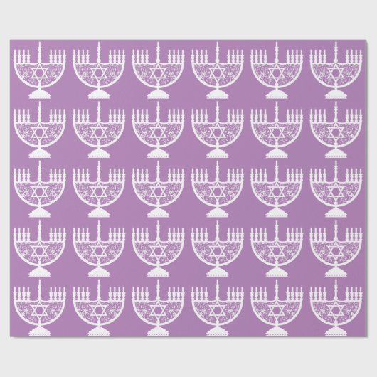 Hannukkah Menorah en Star Cadeaupapier (Vlak)