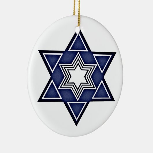Hannukkah ster van David Keramisch Ornament (Rechts)