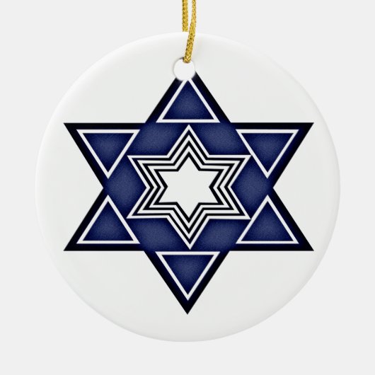 Hannukkah ster van David Keramisch Ornament (Voorkant)