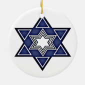 Hannukkah ster van David Keramisch Ornament (Achterkant)
