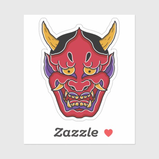 Hannya (般若の面) sticker (Vel)