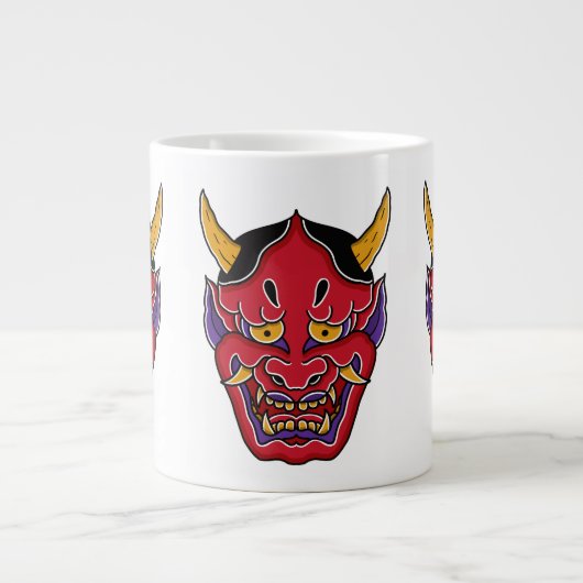 Hannya (般 の 面) grote koffiekop (Voorkant)